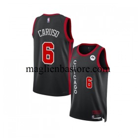Maglia NBA Chicago Bulls Alex Caruso 6 Nike 2023-2024 City Edition Nero Swingman - Uomo